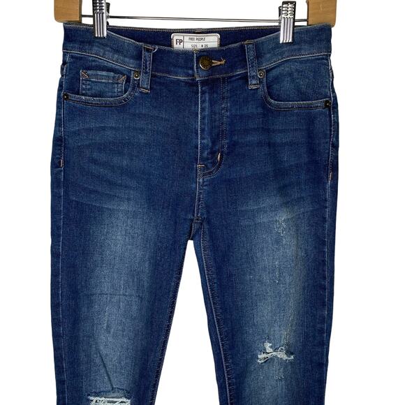Free People Mid Rise Skinny Ankle Jeans - Picture 2 of 6